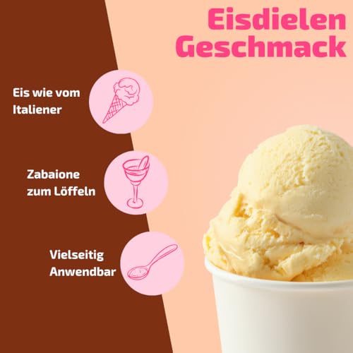 Zabaione-Eispaste für leckeres italienisches Zabaione Eis »Auch zum Verfeinern von leckerem Eis, Desserts, Getränke, Pralinen Torten und vielem mehr » Inhalt 250 g – Bild 3
