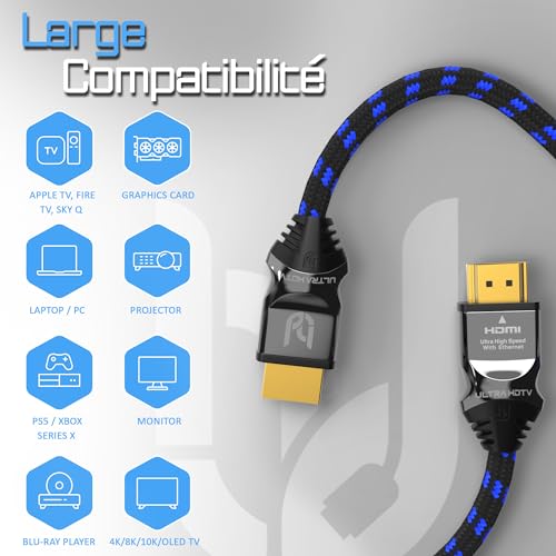 HDMI-Kabel 1m für Ultra HDTV 8K Hochgeschwindigkeitskabel