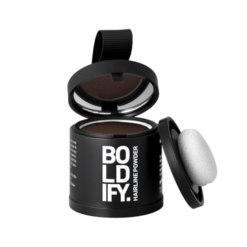 Image of BOLDIFY Hairline Powder - Water-Resistant Root Touch Up Hair Color for Gray Coverage - 24-Hour Stain-Proof, Mess-Free Hair Powder for Thinning Hair