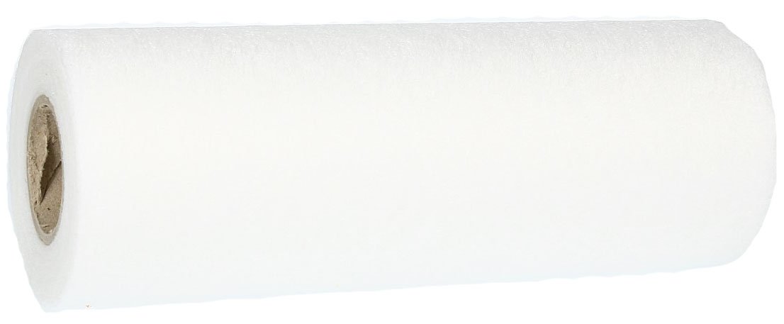 AmaCasa Vlies Tischband Tischläufer Flower Vlies Hochzeit Kommunion 23cm/25m Rolle (Weiß, Vlies)