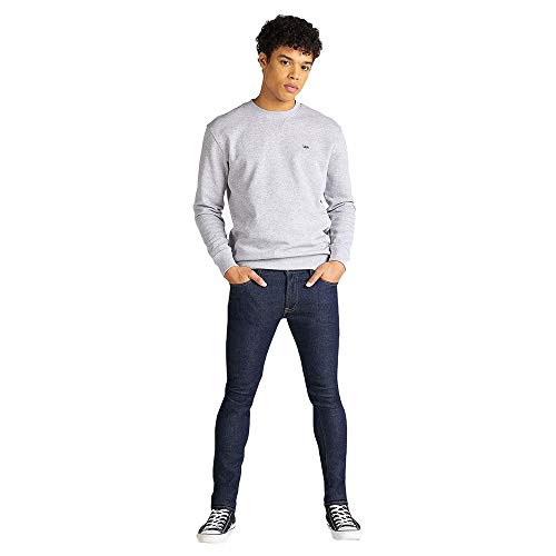 Lee Plain Crew Sweatshirt Grey Mele Size L - 4