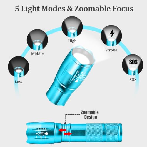 Image of Stocking Stuffers for Men Christmas Birthday Gifts Zoomable LED Flashlights