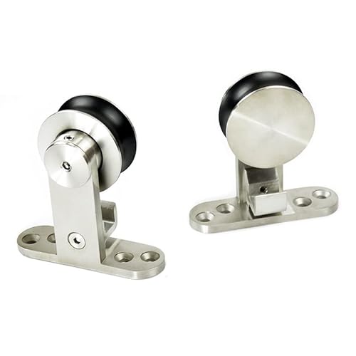 Barn Door Kit Integrated Soft Close Sliding Hardware Brushed Stainless Steel Top Mount Track Kit Sliding Door Hardware (Size : 5Ft Single Door Kit) #TOP1