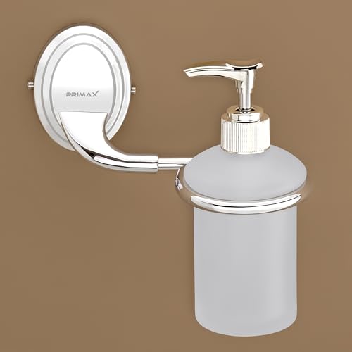Image of Primax Stainless Steel 304 Grade Cubic Liquid Soap Dispenser /Shampoo Dispenser /Hand Wash Dispenser /Bathroom Accessories (Chrome)