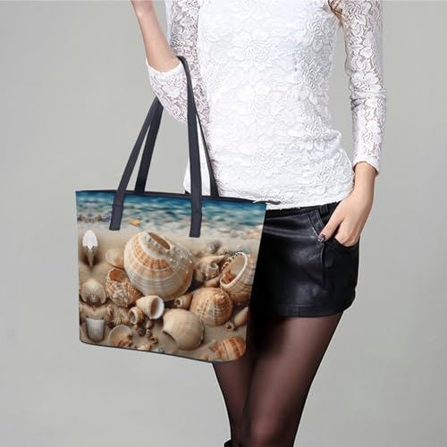 Bolso tote de mujer con diseño Seashells miniatura 6
