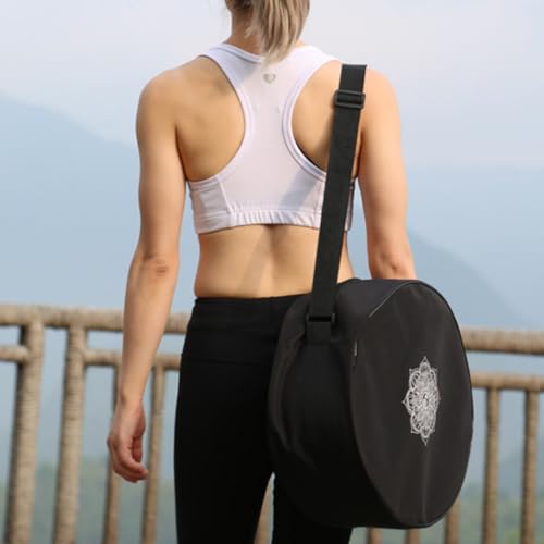 Bolsa de yoga de nylon negro: adiós al peso con sus ruedas y gran capacidad 5