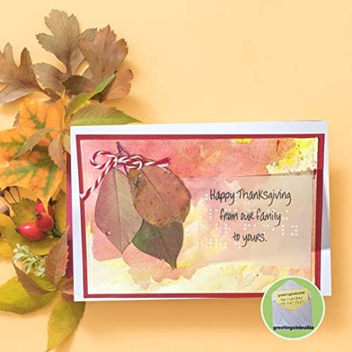 greetingsinbraille greeting card for fall Personalized