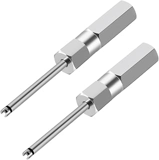 2PCS Car Valve Core Removal Tool, 4.3" Magnetic Single Head Vehicle Schrader Valve Stem Remover & Installer, Heavy Duty Screwdriver Tire Stem Removal Tool, Universal for Vehicles