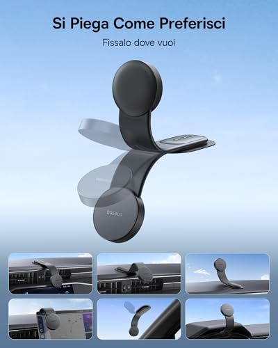 Baseus C02 Mobiele telefoonhouder voor de auto, magneet voor dashboard, 2024 upgrade sterker, universele Magsafe autohouder, auto-accessoires, compatibel met iPhone, Samsung, smartphone - Afbeelding 6