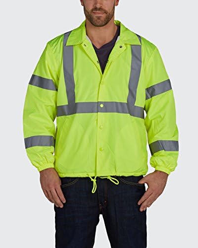 Utility ProUHV600 High-Vis Lightweight Windbreaker with Waterproof DuPont Teflon, Lime, 2X-Large