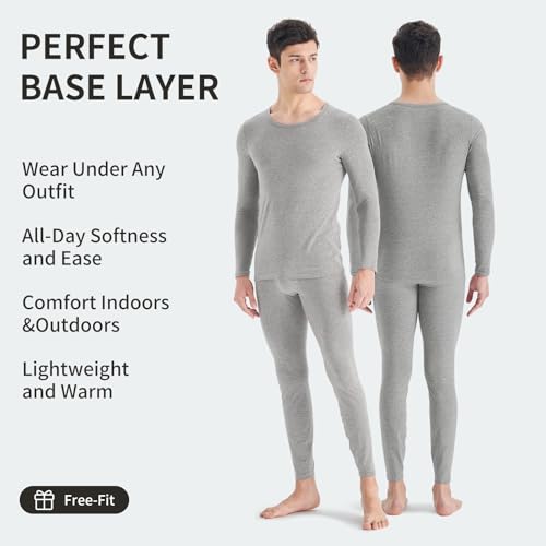 Men's Thermal Underwear Sets All-Purpose Long Johns Sets Winter Cold Weather Base Layer Pajamas for Big Boy Teenager4
