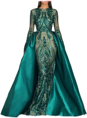 Aries Tuttle Green/Burgundy/Navy Blue Satin Mermaid Prom Evening Party Dress Gown Detachable Train