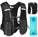 Hydration Backpack with 2L Water Bladder, Lightweight Running Vest for Women Men, Adjustable Straps, Multi-Pocket Water backpack, Breathable Running Vest for Hiking, Cycling, Climbing, Camping, Biking