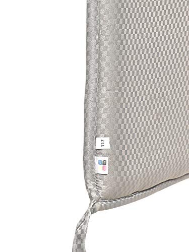 Image of Swayam Pure Cotton Reversible Chair Set Pads with Loops 16X16 | Machine Washable Chair Pad Set of 1 | Indoor Square Cushion Seat Or Chair Pads