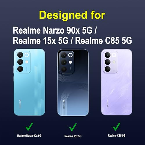 Image of amazon basics Back Case Cover for Realme Narzo 90x 5G | Compatible for Realme Narzo 90x 5G Back Cover | Liquid Silicon Magic Case for with Camera Protection | Sapphire