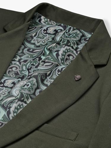 Image of SHOWOFFFF Men Solid Single Breasted Formal Blazer | Notched Lapel Full Sleeves Cotton Blazer for Mens | Slim Fit Regular Length Blazer for Men's