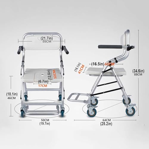 Tabouret de douche pour fauteuil roulant évitant les risques de chute