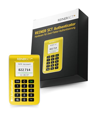 REINER SCT Authenticator I TOTP-Generator für Zwei-Faktor-Authentifizierung I kompakt & tragbar I Sicherheitsschlüssel zur sicheren Anmeldung bei Online-Diensten & Kryptobörsen