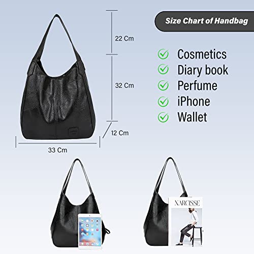 Image of HUGGI Hobo Bags for women | Faux Leather Material with improve strap & zipper | Elegant hand bag for women in office, function | 33 x 12 x 32 cm