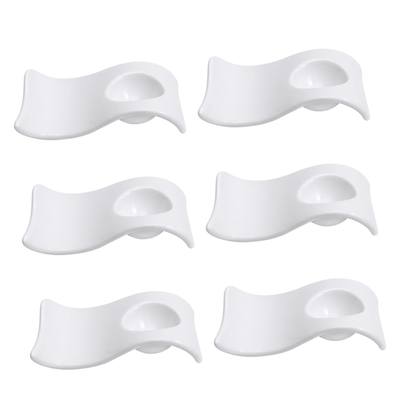 TOYANDONA Tenir Œufs Durs Modernes et Élégants en Céramique Blanche Plateau Pratique et Facile à Nettoyer 6 Coquetiers Cuisine et Repas