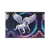 Matériau de haute qualité et durable : le set de table HJFCZH Pegasus In The Galaxy Picture est fabriqué en tissu épais infroissable avec une forte résistance à la chaleur, protégeant efficacement les tables des meubles des rayures à haute température. Durable et indéformable, conservant une texture nette même après une utilisation à long terme.