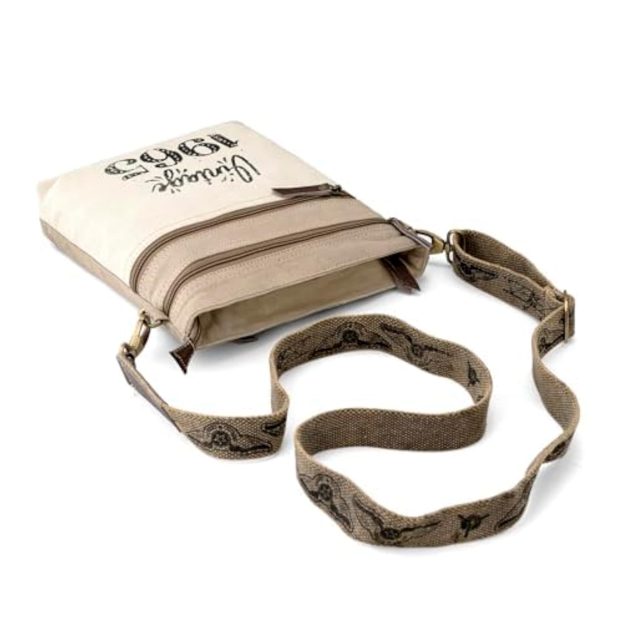 Canvas and Leather Mens Messenger Retro Sling Bag
