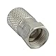 rocabo F-Stecker 7,5mm mit großer Mutter (10 Stück) - für Koxial- und SAT-Kabel - werkzeugloses Aufdrehen möglich - silber