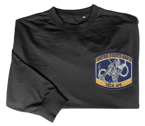 Navy deck ape boatswains mate hat embroidered shirt2