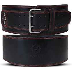 Premium Leather Weight Lifting Belt for Men & Women - 8MM Thick, 4