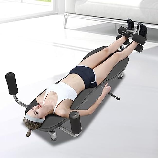 New Back Ligament Stretch Decompression Bench Home Fitness Machine Massage - Inversion Table Workout for - Up to 330 lbs Weight Capacity