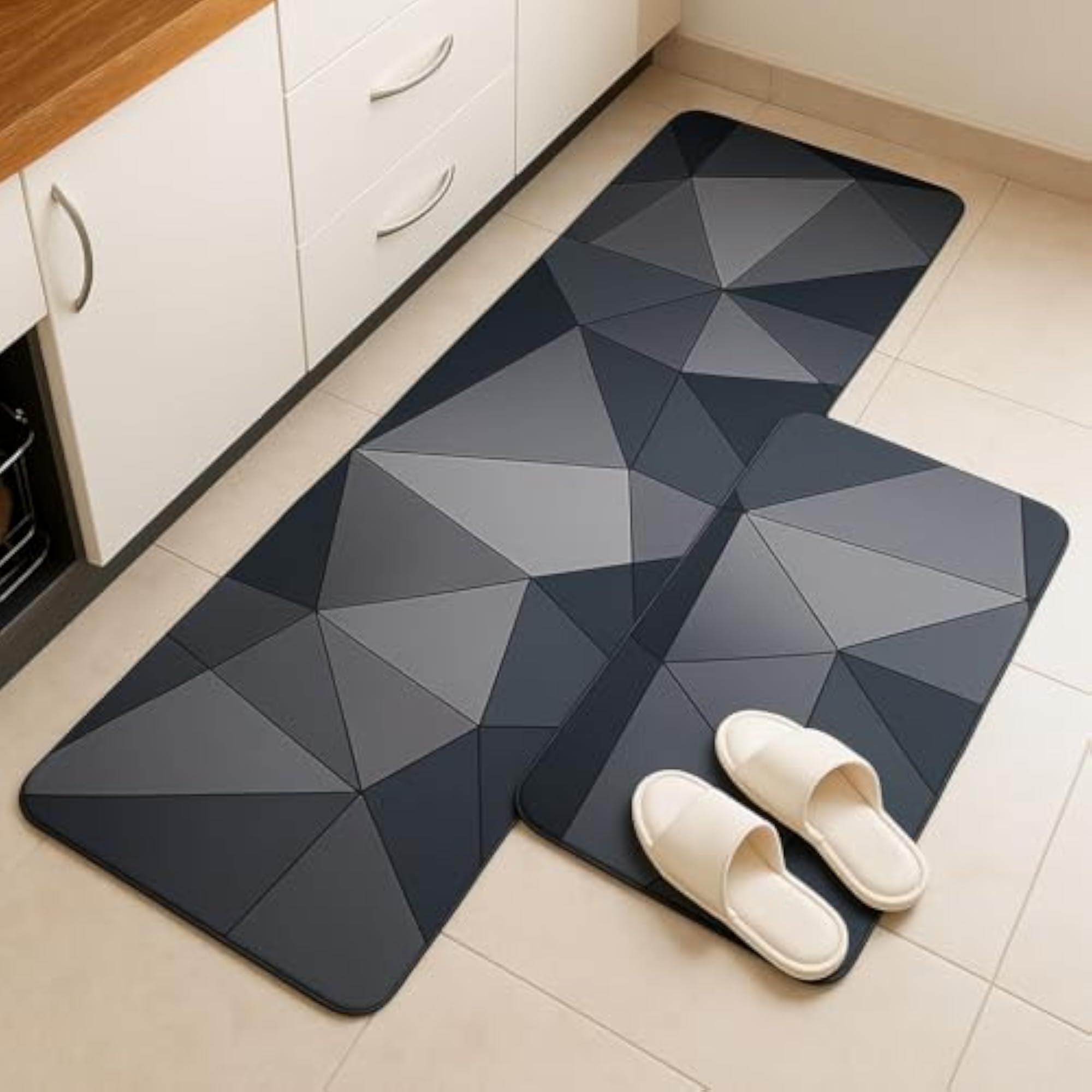 Oval Water-Absorbing Rubber Bath Mat, Quick Dry
