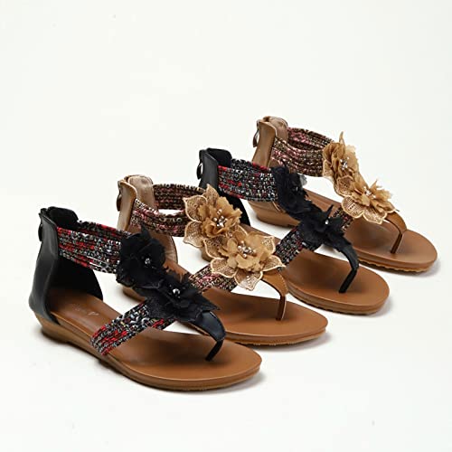 Sandals Slope Heel Sandals Summer Casual Beach Shoes Sandal(B,37)4