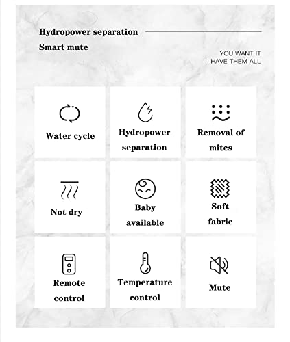 Almofada de colchão aquecida a água - Colchão aquecido hipoalergênico acolchoado 68°F-158°F Níveis d