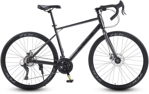Deerou�G�A�����[�h�o�C�N 700C 24/27/30�i�ϑ� ���y�� �O��f�B�X�N�u���[�L ���Y�f�|�t�H�[�N �h���b�v�n���h�� �K���g��155-185cm �ʋ� �ʊw �X��� ���Z���� (�X�|�[�N�z�C�[��,�_�[�N�O���[-27��)