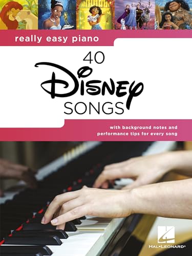 Really Easy Piano – 40 Chansons Disney | Recueil de chansons et partitions pour piano facile | 40 classiques Disney pour piano voix et guitare | Ressource...