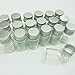 Luo House 10pcs 16x26mm Tiny Mini Small Clear Bottles Glass Vials 2.0ml 1/2 Dram with Caps