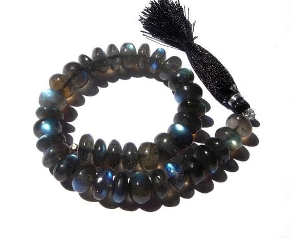 Labradorite véritable AAA finie les pierres ternes perles rondelles bleues 9mm