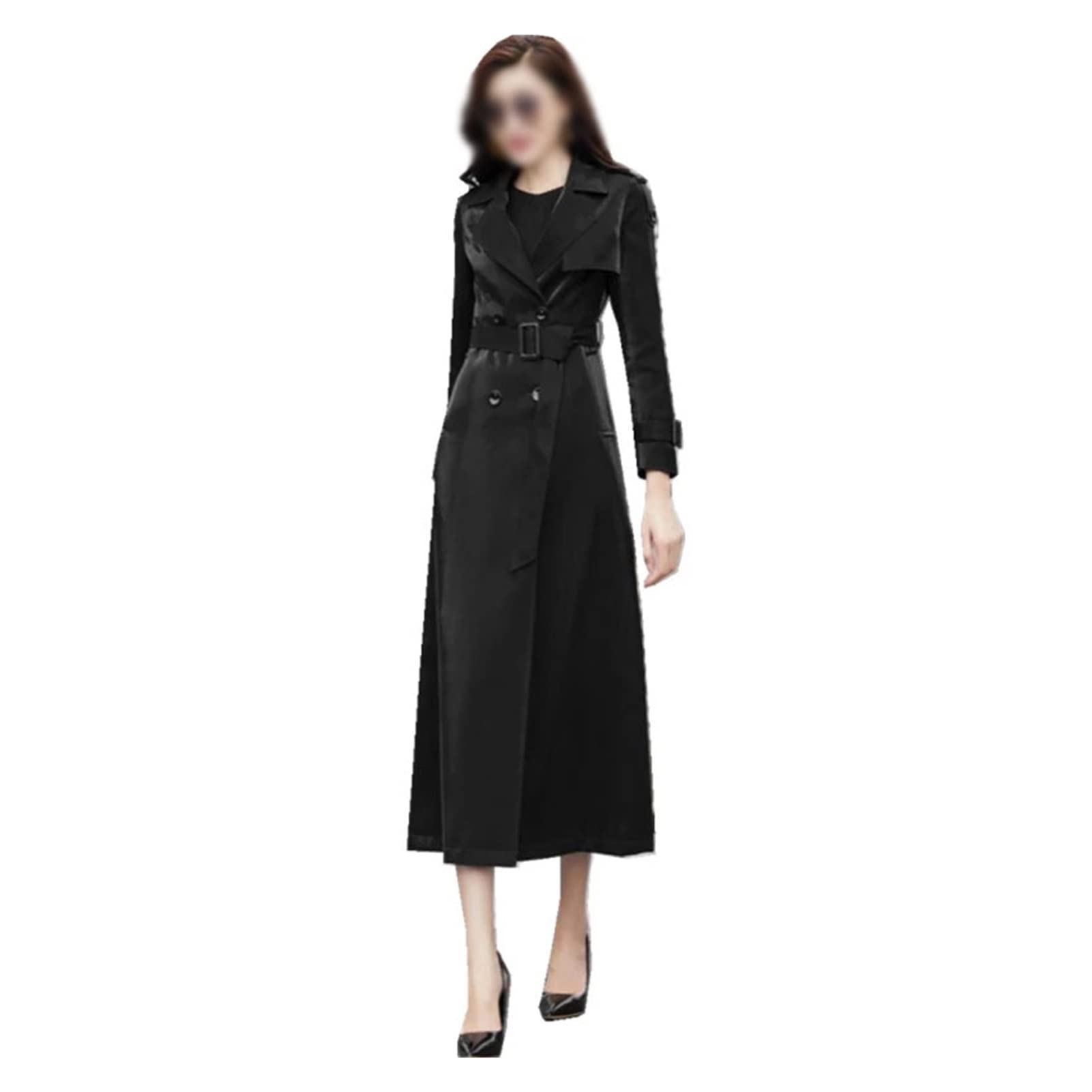 Trench Coat Women Spring Autumn Long Coat Lapel Casual Slim Ladies Windbreaker Female Double-breasted Trench
