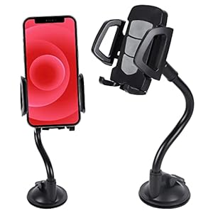 UHFaFi Dash Mount Phone Holder, Black, Compatible with iPhone 14/14 Pro/14 Pro Max, Samsung Galaxy S22/Note 20/A72/A52 5G, Huawei Google OnePlus and all smartphones