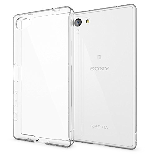 NALIA Funda Carcasa Compatible con Sony Xperia Z5 Compact, Protectora Movil Silicona Ultra-Fina Gel Cubierta Estuche, Goma Bumper Phone Cover Cobertura Delgado Claro Case Cristal Clear - Transparente