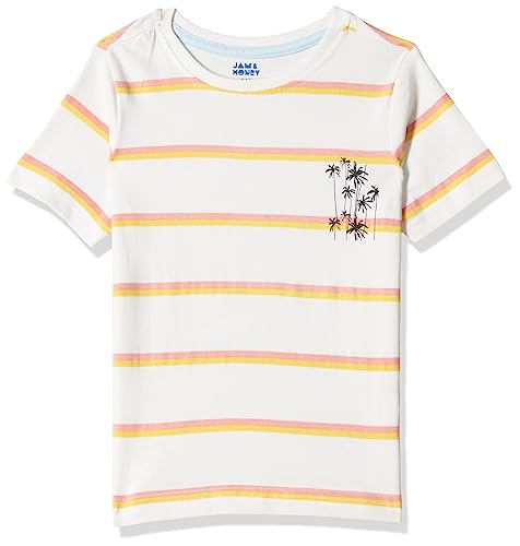 Image of Amazon Brand - Jam & Honey Boys 100% Cotton Printed Half Sleeves T-Shirt | Age 2-12 Years