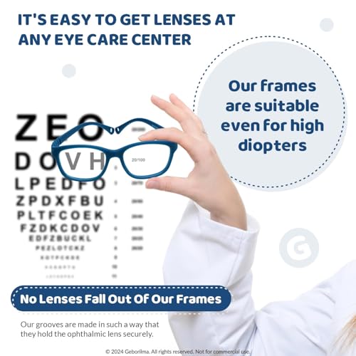 Image of Unbreakable Kids Glasses For 6-9 Years - 49-16-125 Sport Glasses For Kids Compatible with Prescription Lenses