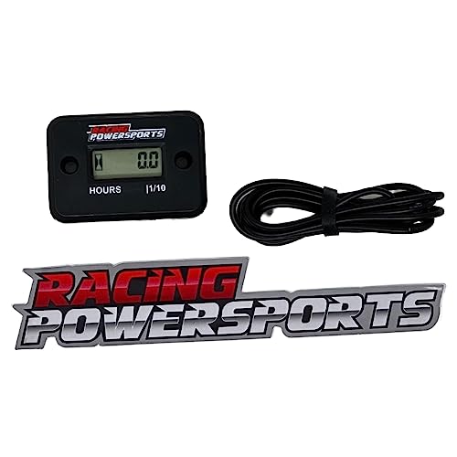 RacingPowerSports Digital Hour Meter Motorcycle ATV Snowmobile Marine Dirt Bike (Black)