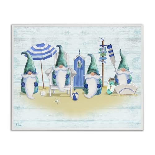 Stupell Industries Gnome Family Nautical Scene Giclee Framed Wall Art, Design by Paul Brent