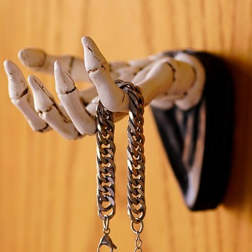 Ganchos de pared de mano estilo esqueleto único para gafas y llaveros 3