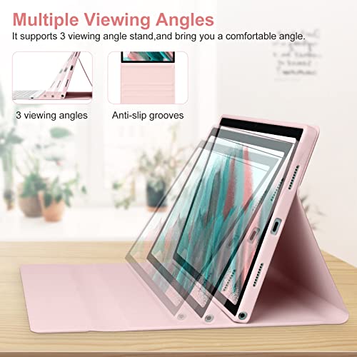 Backlit Keyboard Case For Galaxy Tab A8 10.5 Inch 2022, Detachable Wireless Keyboard, Protective Cover Case Compatible Samsung Galaxy Tab A8 10.5" Sm-X200 X205 X207 Tablet, Pink #TOP4