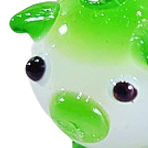 yanzunlrn Pendentif Cochon en Verre, breloque Cochon Animal de Dessin animé, Breloques suspendues pour Bricolage de Bijoux, Porte-clés Ras du Cou, Fabrication de Pendentif – vue 4