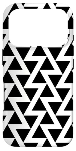 White Black Triangles Zigzag Minimal Geometric Pattern �X�}�z�P�[�X iPhone 17 Pro �p
