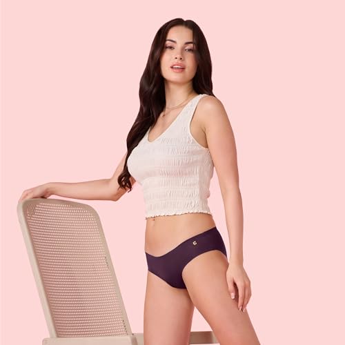 Image of Enamor Innovations Invisi, All Day Comfort, Low Waist Bikini Panty for Women - No Visible Panty Lines, Sweat Wicking, Free Cut, Regular Coverage - PB40