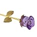 YUYIKES 9 Inches Romantic Love Forever in Bud Purple Crystal Rose Flower, Best Gift for Valentine's Day, Mother's Day, Anniversary, Birthday Gift , Home Wedding Decoration (Purple)